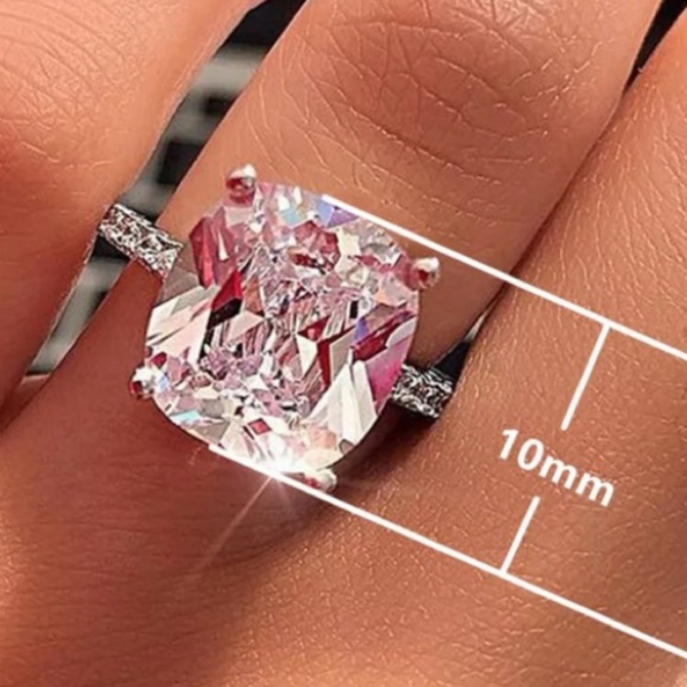 💎Sterling silver white sapphire engagement ring - Picture 5 of 5